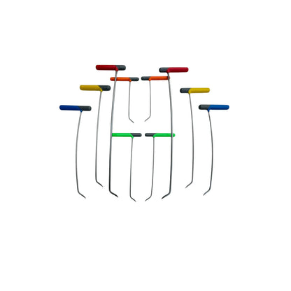 10 - Piece Sharp Tip Single Bend Left & Right Steel Rods - DoctorPdrTools