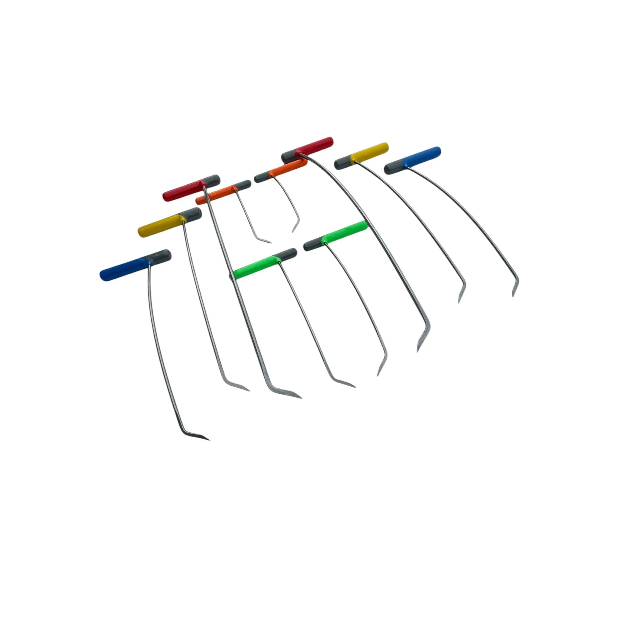 10-Piece Sharp Tip Single Bend Left & Right Steel Rods - DoctorPdrTools