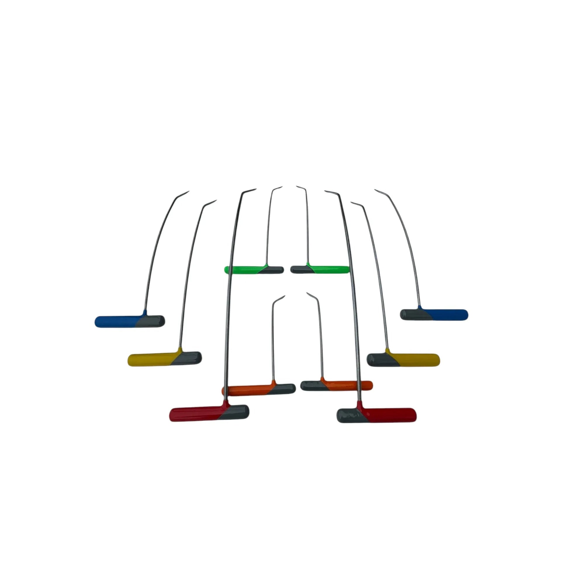 10 - Piece Sharp Tip Single Bend Left & Right Steel Rods - DoctorPdrTools
