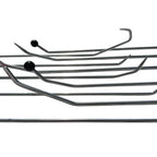 10 Pieces White Steel Paintless Dent Repair Rod Set with 2 Interchangeable Tips - DoctorPdrTools