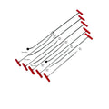 10 Pieces White Steel Paintless Dent Repair Rod Set with 2 Interchangeable Tips - DoctorPdrTools