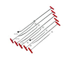 10 Pieces White Steel Paintless Dent Repair Rod Set with 2 Interchangeable Tips - DoctorPdrTools
