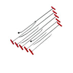 10 Pieces White Steel Paintless Dent Repair Rod Set with 2 Interchangeable Tips - DoctorPdrTools