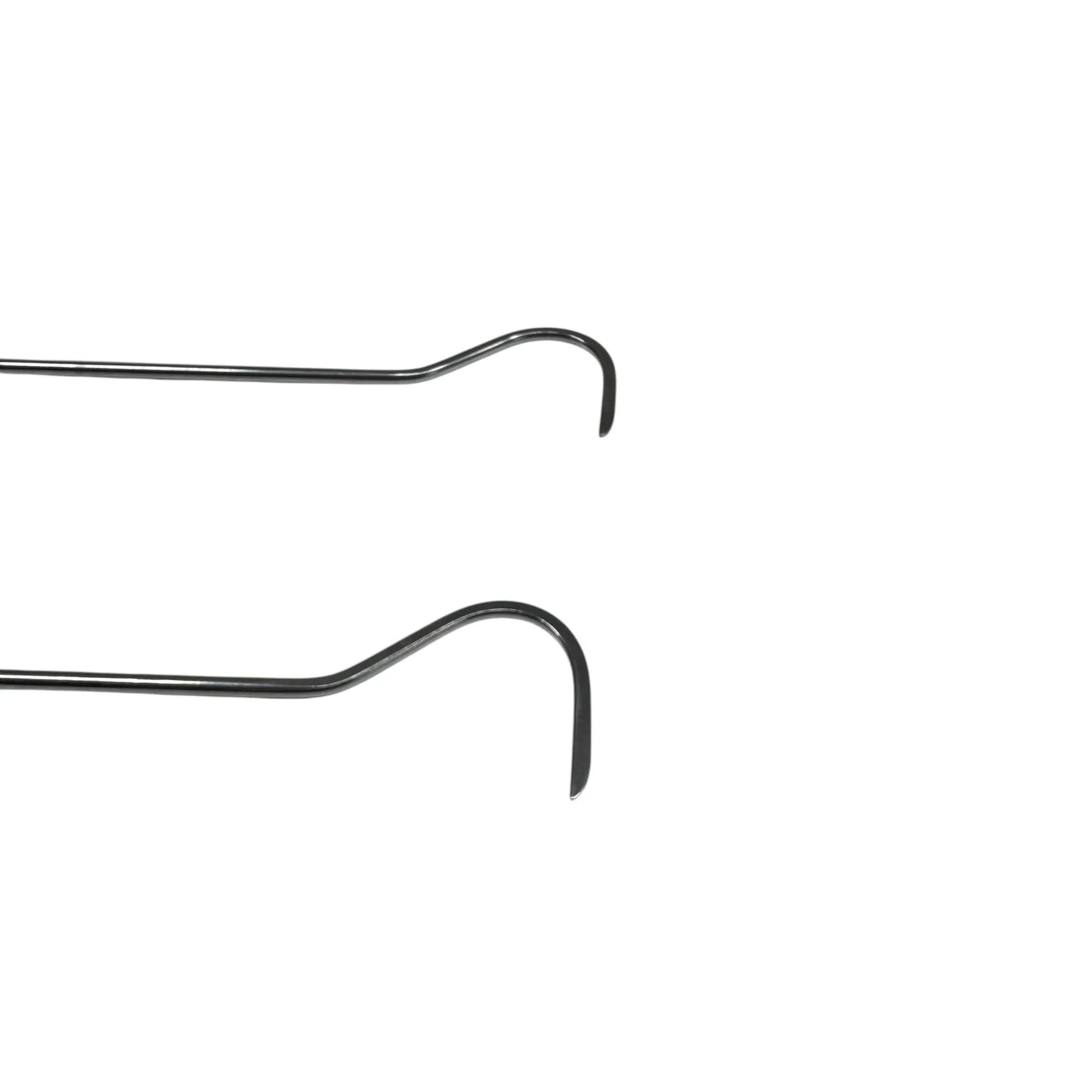 2 - Piece Sharp Tip C - Bend Steel PDR Rods - DoctorPdrTools