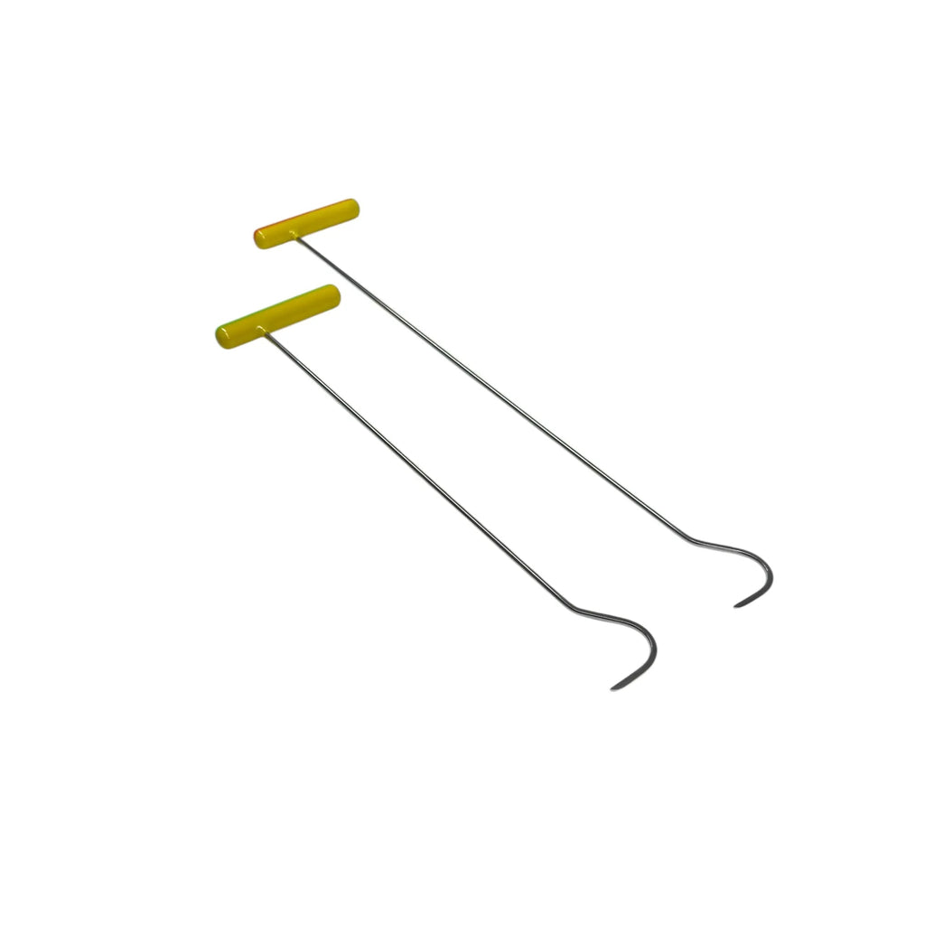 2 - Piece Sharp Tip C - Bend Steel PDR Rods - DoctorPdrTools
