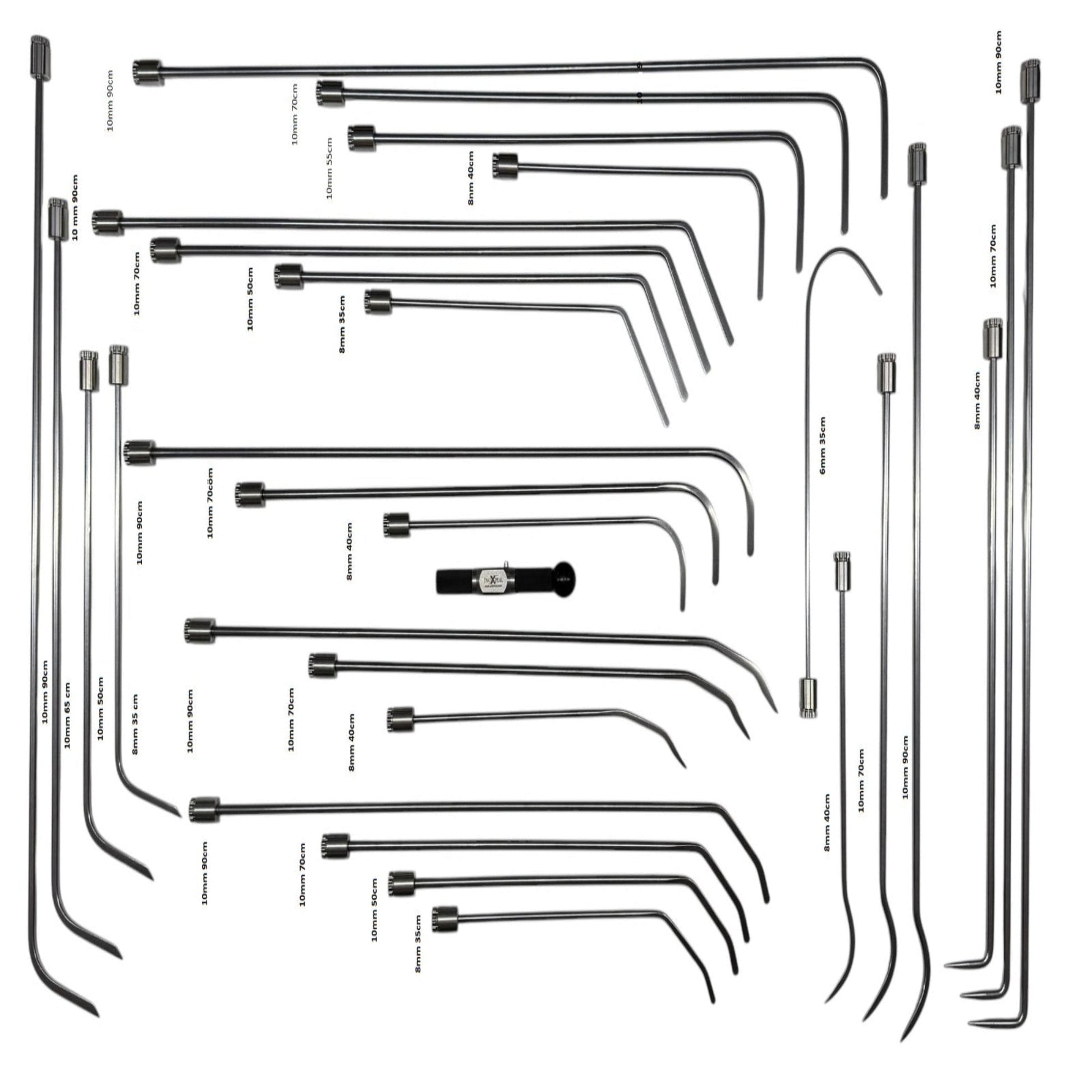 29 Pcs 360° Rotatable Pdr Steel Rods Set - Rust - Resistant Dent Removal Rods - Tiran Edition - DoctorPdrTools