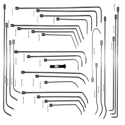 29 Pcs 360° Rotatable Pdr Steel Rods Set - Rust - Resistant Dent Removal Rods - Tiran Edition - DoctorPdrTools