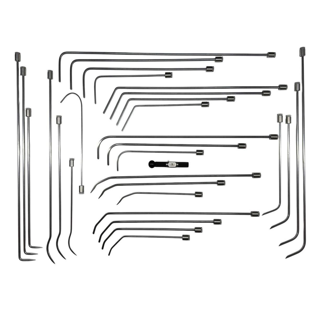 29 Pcs 360° Rotatable Pdr Steel Rods Set - Rust - Resistant Dent Removal Rods - Tiran Edition - DoctorPdrTools