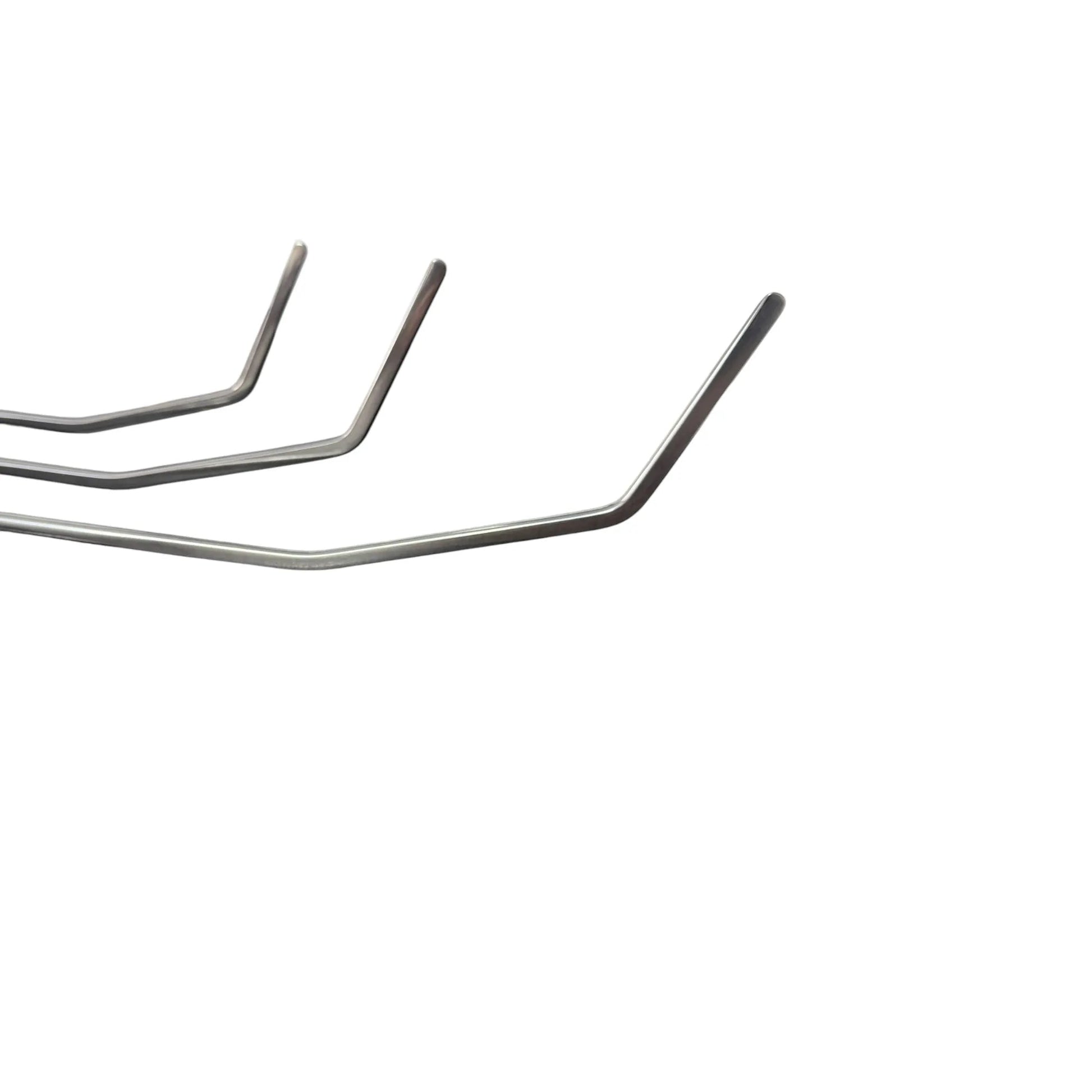 3-Piece Double Bend Round Tip Steel Rods - DoctorPdrTools