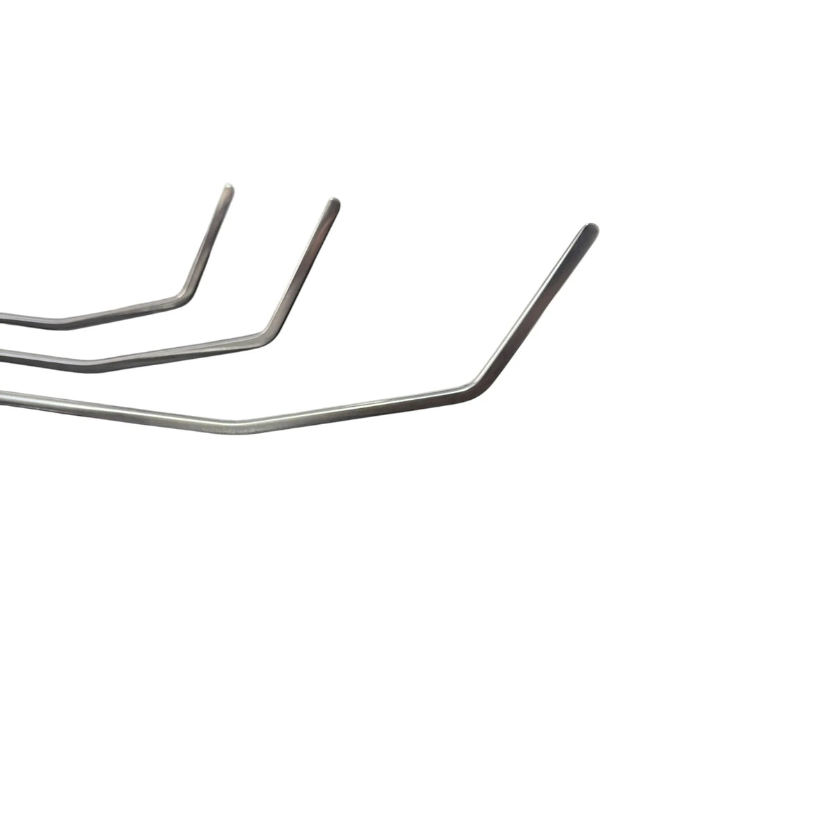 3 - Piece Double Bend Round Tip Steel Rods - DoctorPdrTools
