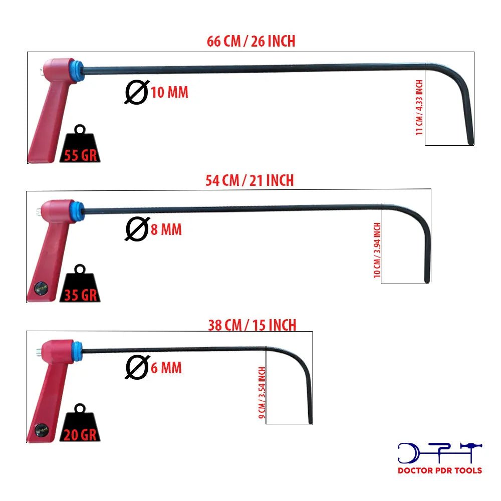 3 Piece Steel Swivel Handle Flat End Bar Set - DoctorPdrTools