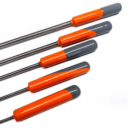 5 - Piece Sharp Tip Single Bend White Steel Rods - DoctorPdrTools