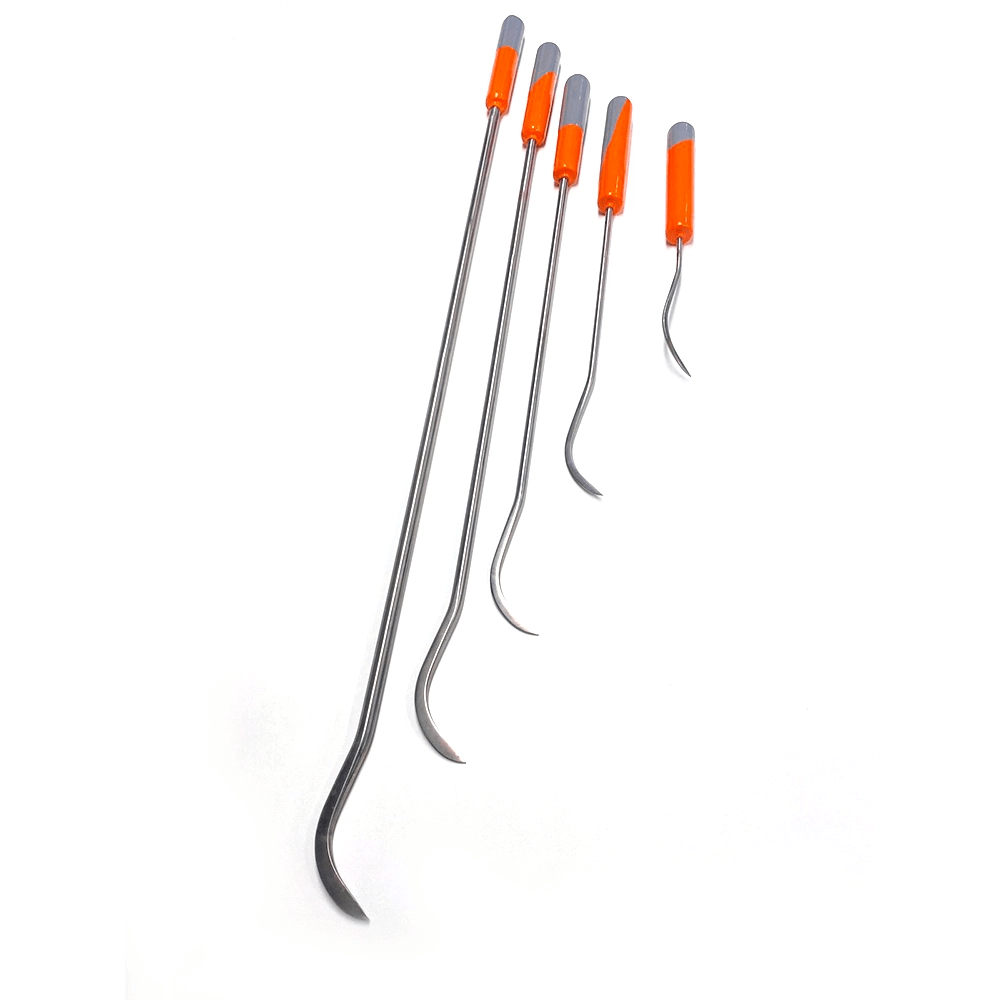 5 - Piece Sharp Tip Single Bend White Steel Rods - DoctorPdrTools