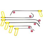 Professional 6-Piece PDR Rod Set with 360° Rotating Metal Handles | Paintless Dent Repair Steel Bars - DoctorPdrTools