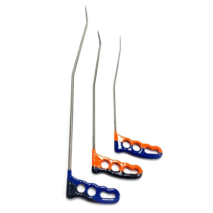 6 - Piece Sharp Tip Double Bend Left & Right Steel PDR Rods - DoctorPdrTools