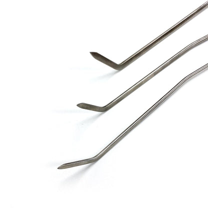 6 - Piece Sharp Tip Double Bend Left & Right Steel PDR Rods - DoctorPdrTools