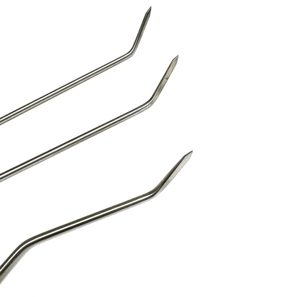 6 - Piece Sharp Tip Double Bend Left & Right Steel Rods - DoctorPdrTools