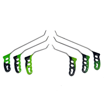 6 - Piece Sharp Tip Double Bend Left & Right Steel Rods - DoctorPdrTools