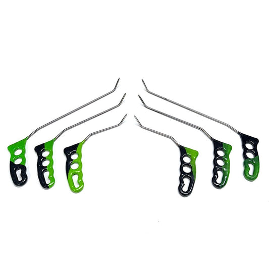 6 - Piece Sharp Tip Double Bend Left & Right Steel Rods - DoctorPdrTools