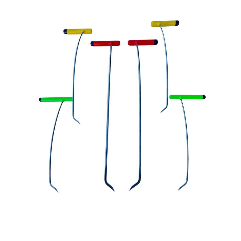 6 - Piece Sharp Tip Single Bend Left & Right Steel Rods - DoctorPdrTools