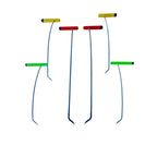 6 - Piece Sharp Tip Single Bend Left & Right Steel Rods - DoctorPdrTools
