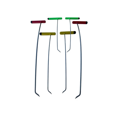 6 - Piece Sharp Tip Single Bend Left & Right Steel Rods - DoctorPdrTools