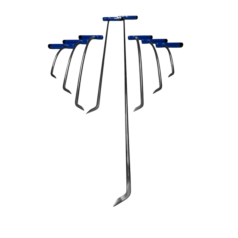 8-Piece Single Bend Sharp Tip Left & Right Steel Rods - DoctorPdrTools