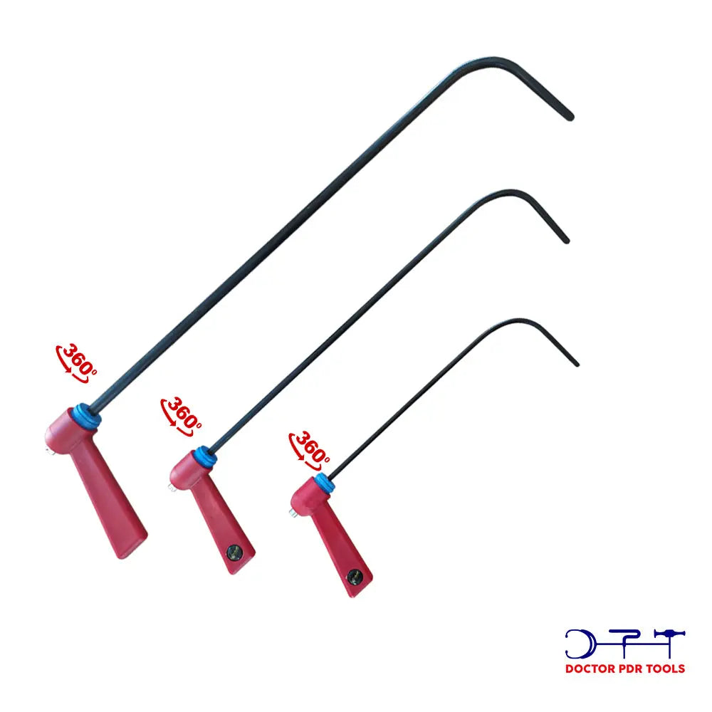 PDR Tools / 3 Piece Steel Swivel Handle Flat End Bar Set   DoctorPdrTools