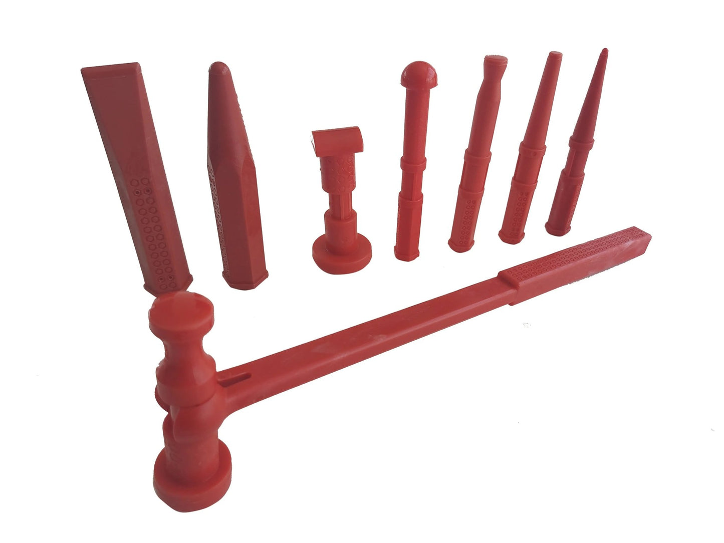Plastic Head Hammer & Wedge and Plastic Spatula Set - DoctorPdrTools