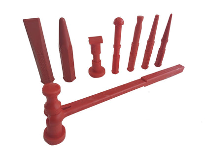 Plastic Head Hammer & Wedge and Plastic Spatula Set - DoctorPdrTools