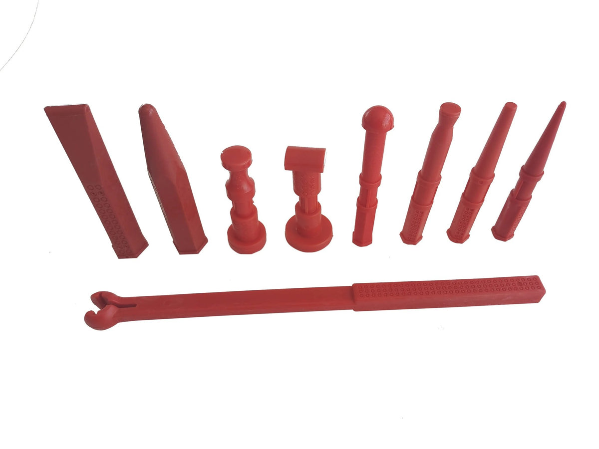 Plastic Head Hammer & Wedge and Plastic Spatula Set - DoctorPdrTools