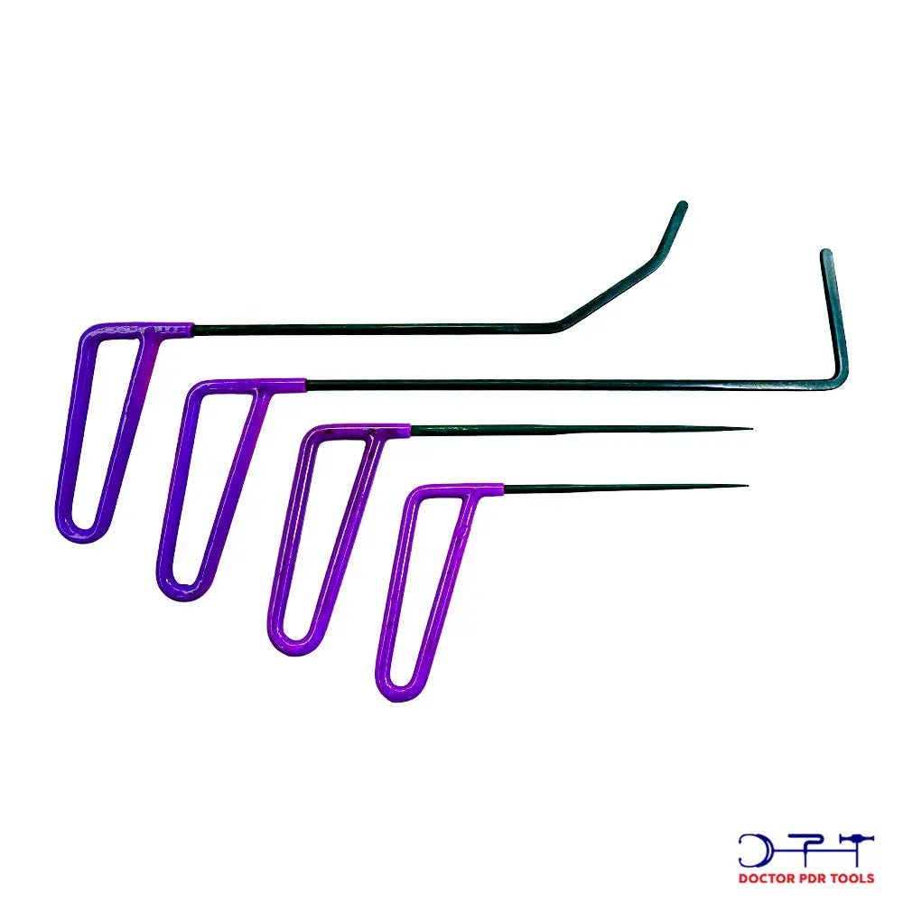 Professional 57-Piece Heat-Treated & Oxidized PDR Rod Set | Hook Bars for Paintless Dent Repair - DoctorPdrTools
