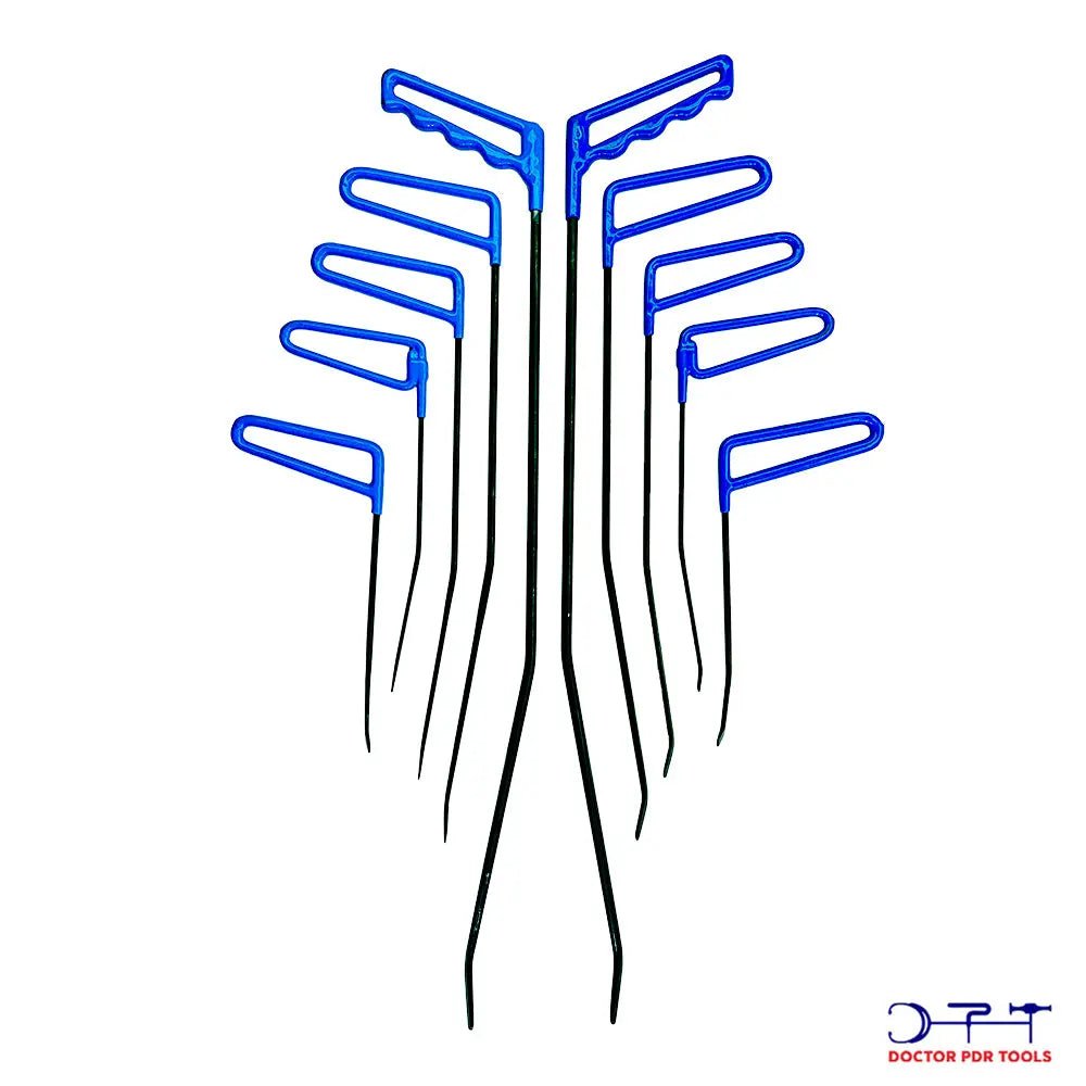Professional 57-Piece Heat-Treated & Oxidized PDR Rod Set | Hook Bars for Paintless Dent Repair - DoctorPdrTools