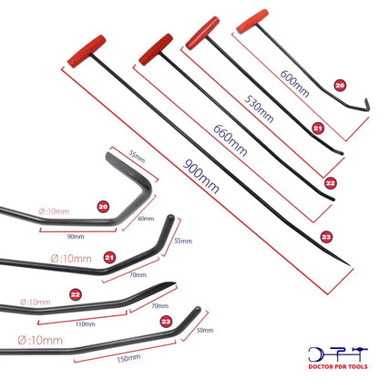 Hook Bar Set 27 Pieces High Carbon Steel High Quality Heat Treated Rods - DoctorPdrTools