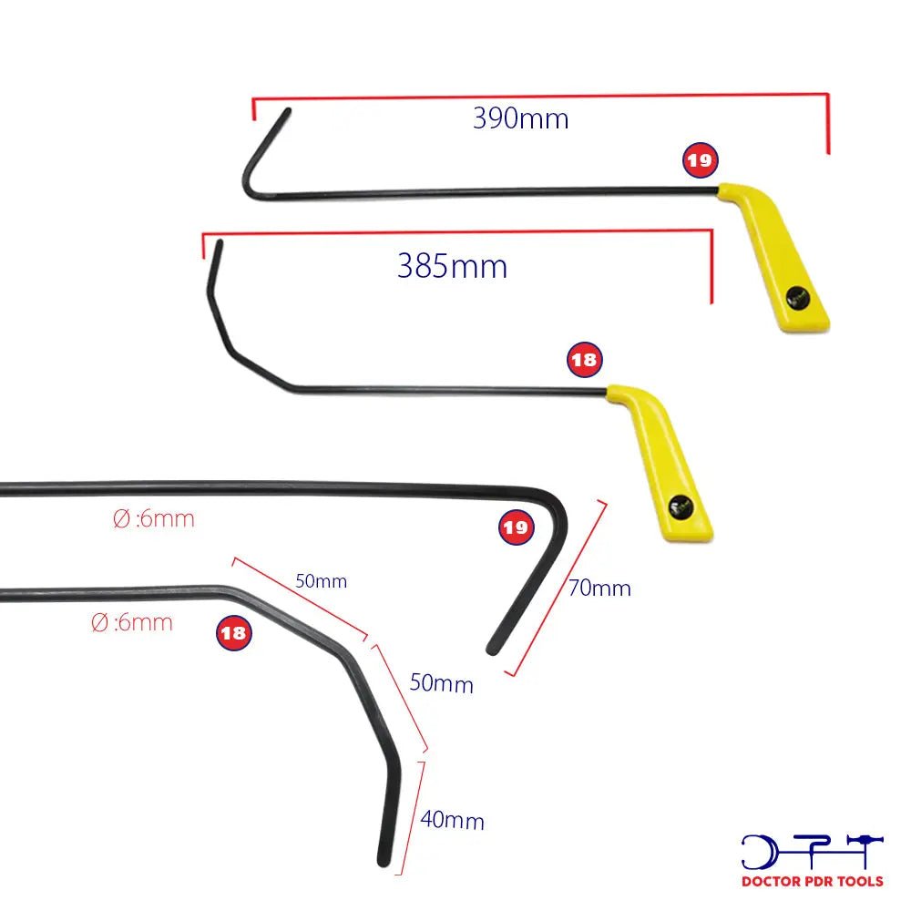 Hook Bar Set 27 Pieces High Carbon Steel High Quality Heat Treated Rods - DoctorPdrTools