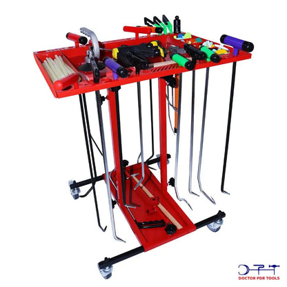Metal Folding Stand With Wheels For Rods - DoctorPdrTools