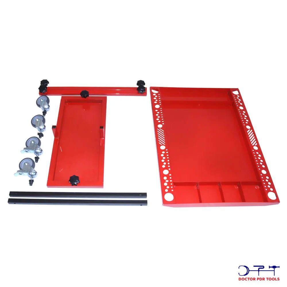 Metal Folding Stand With Wheels For Rods - DoctorPdrTools