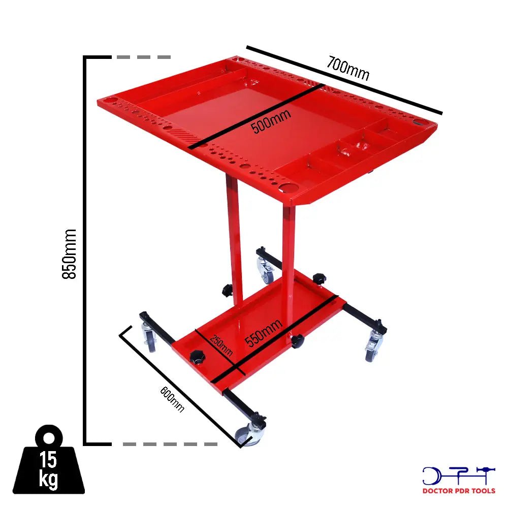 Metal Folding Stand With Wheels For Rods - DoctorPdrTools
