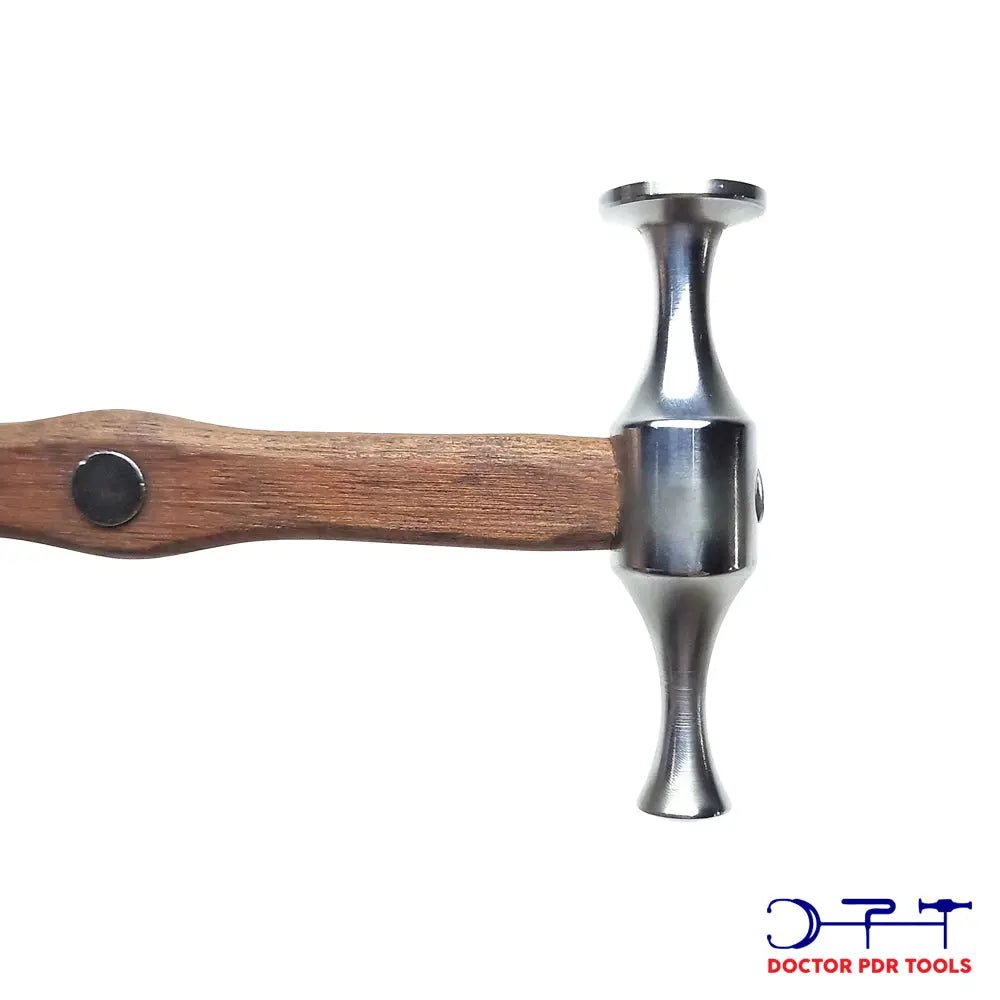 Professional Magnetic Knockdown Hammer for Paintless Dent Repair | Steel with Wooden Handle - DoctorPdrTools