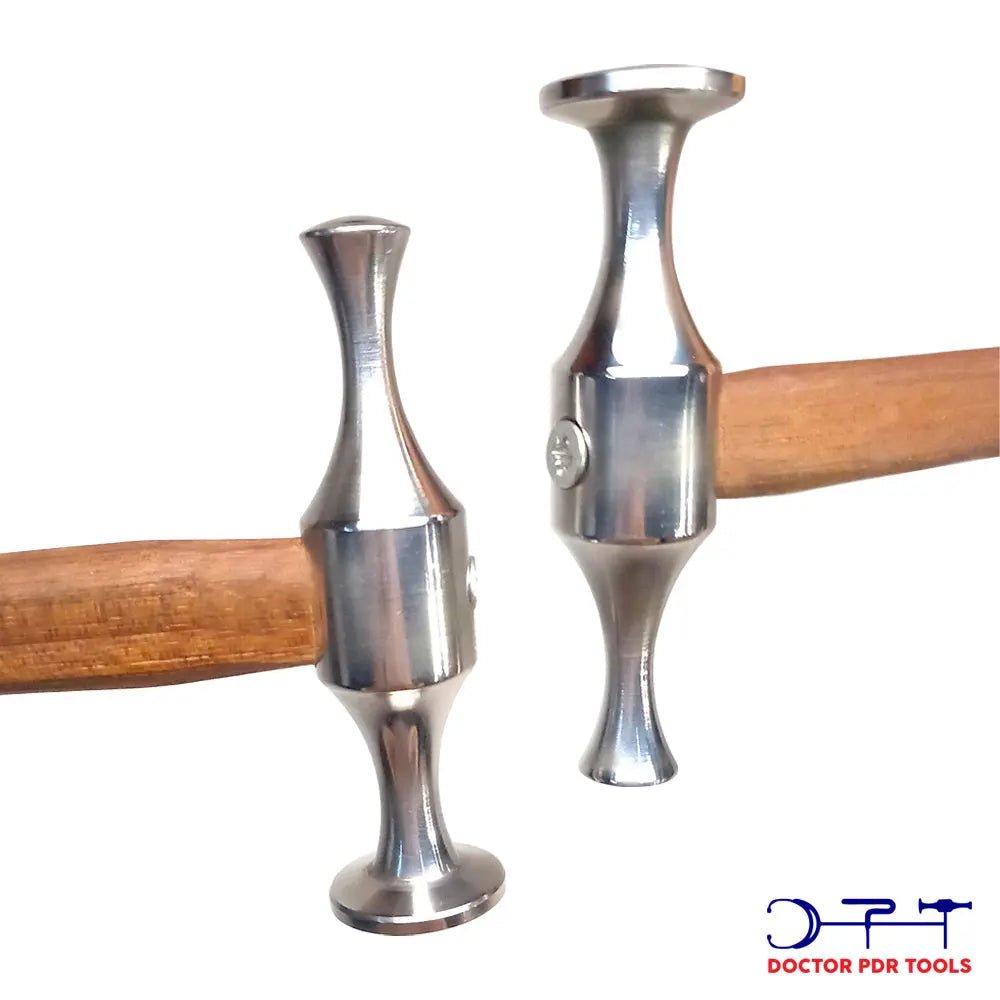 Professional Magnetic Knockdown Hammer for Paintless Dent Repair | Steel with Wooden Handle - DoctorPdrTools