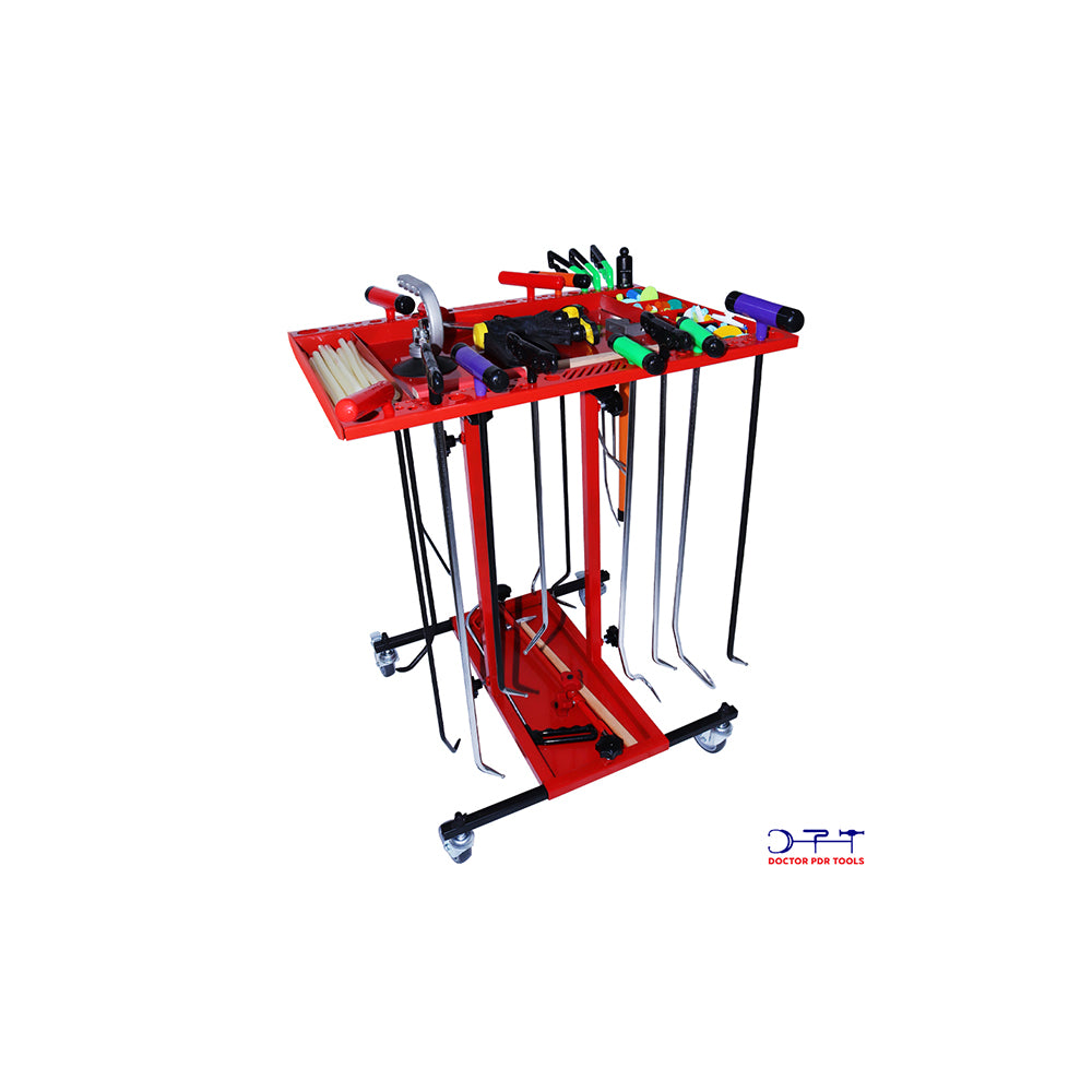 Pdr Tools / Metal Folding Stand With Wheels For Rods